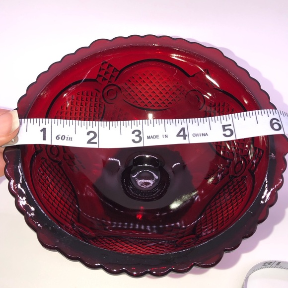 Vintage Avon Ruby Cape Cod Pedestal Candy Dish 6” - Picture 9 of 10